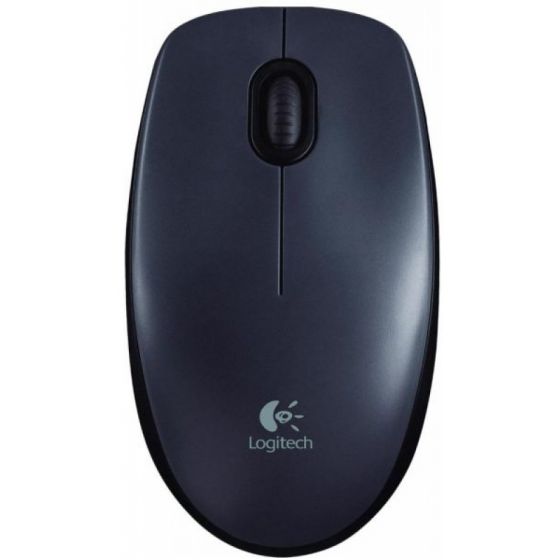 Logitech M90 Wired USB Mouse, Grey - 910-001793