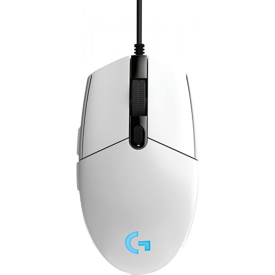 Logitech Lightsync Optical Gaming Mouse, White - G203