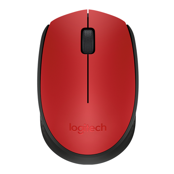 Logitech M171 Wireless Mouse, Red - M171-4641