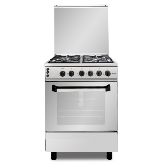 Fresh Master Gas Cooker, 4 Burners, Silver- 10578
