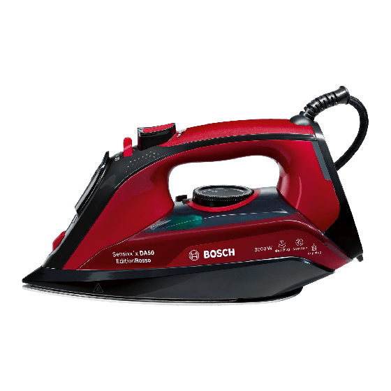 Bosch Sensixx'x Steam Iron, 3000 Watt, Red - TDA503011P