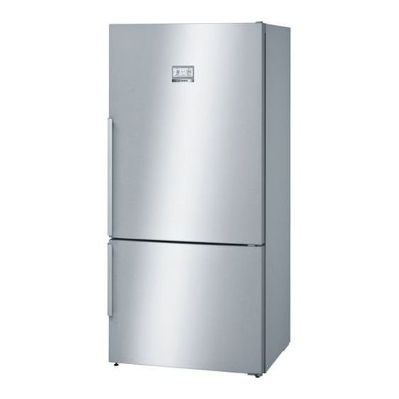 Bosch Freestanding Refrigerator, No Frost, 2 Doors, 24 FT, Stainless Steel - KGN86AI30U