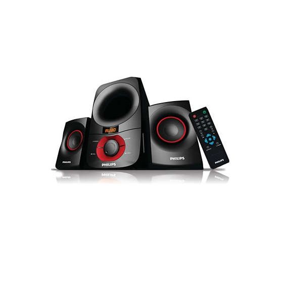 مكبرات صوت فيليبس 2.1 متعددة الوسائط، 3 وحدات، اسود - MMS6060F