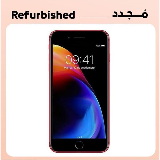 ابل ايفون 8 بلس مجدد، 256 جيجا، رام 3 جيجا، شبكة 4G LTE - احمر، فئة ذهبية- ضمان سنة