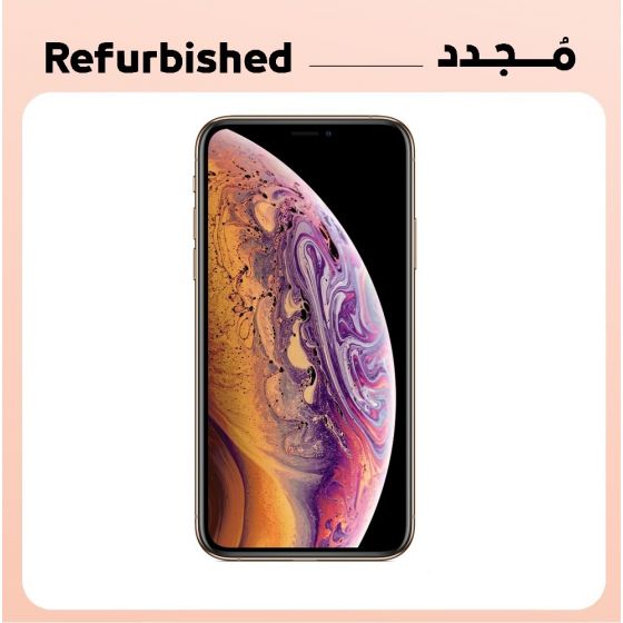 ابل ايفون Xs مجدد ، 256 جيجا، رام 4 جيجا، شبكة 4G LTE - ذهبي، فئة ذهبية- ضمان سنة