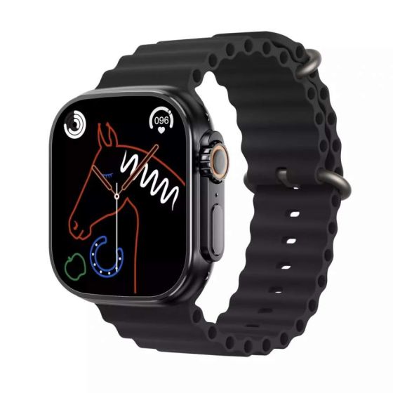 S8 Ultra Smart Watch, 1.81 Inch, Black Case and Strap