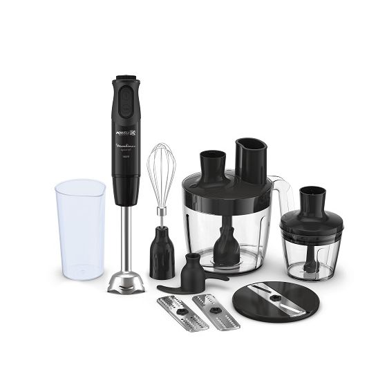 Moulinex Optichef Hand Blender with Attachments, 800 ml Beaker, 1000 Watt, Black - DD6553EG