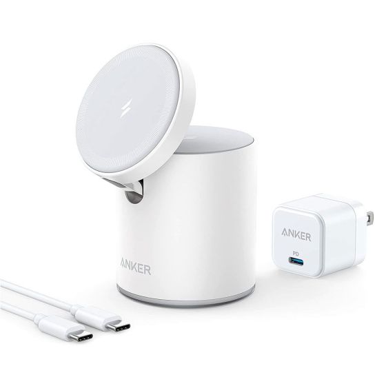 Anker 623 MagGo Magnetic Wireless Charger, 7.5 Watt, 1 USB-C Port, White - B2568321