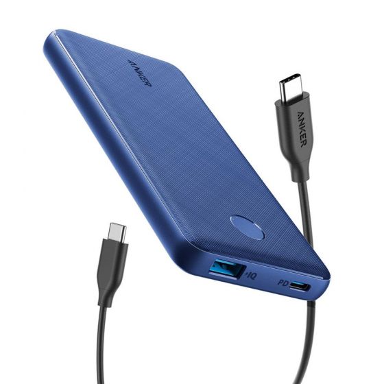 Anker Power Core Slim Power Bank, 10000 mAh, Blue- PD A1231H32