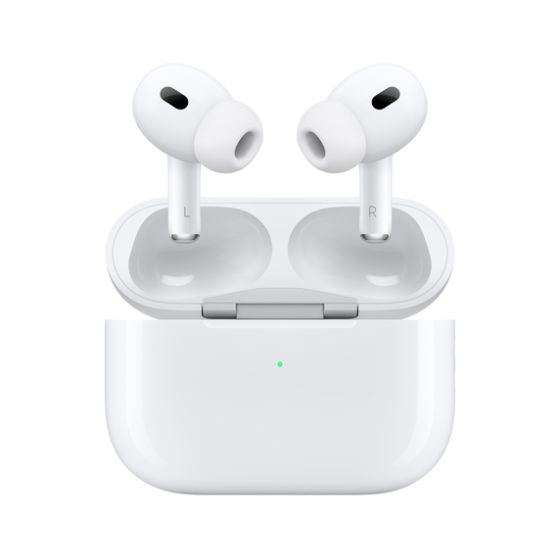 ابل اير بودز برو الجيل الثاني، مع علبة شحن ماج سيف USB-C - ابيض 