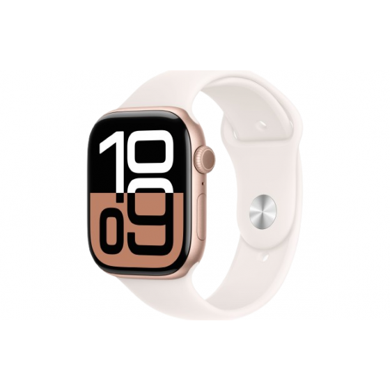 Apple Watch Series 10, 46mm, Rose Gold Case and Strap
