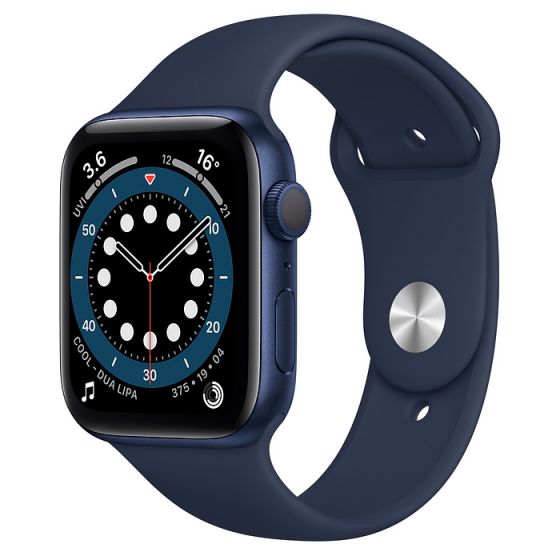 Apple Watch Series 6, 44mm, Fluoroelastomer Band, Blue