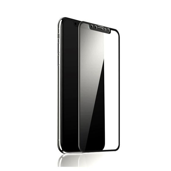 5D Glass Screen Guard for Apple iPhone X and Xs - Transparent with Black Frame