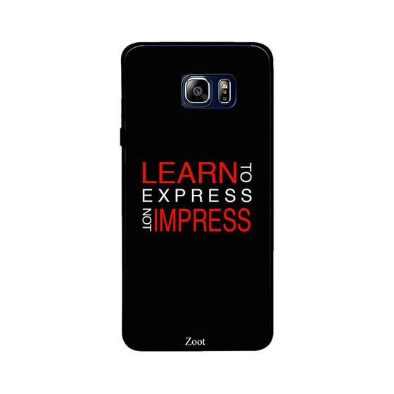 Zoot Learn To Express Not Impress pattern Sticker for Samsung Galaxy Note 5 - Black and Red