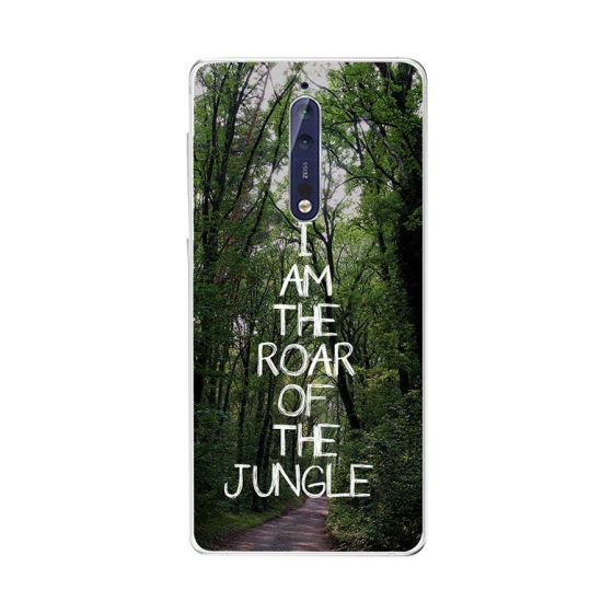 لاصقة زوت بطبعة عبارة  I Am The Roar Of The Jungle لنوكيا 8