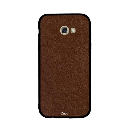 Zoot Folded Leather Pattern Printed Skin For Samsung Galaxy A7 2017 , Brown