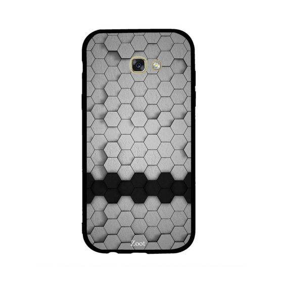 Zoot Hexagon Pattern Back Cover For Samsung Galaxy A7 2017 , Black And Grey