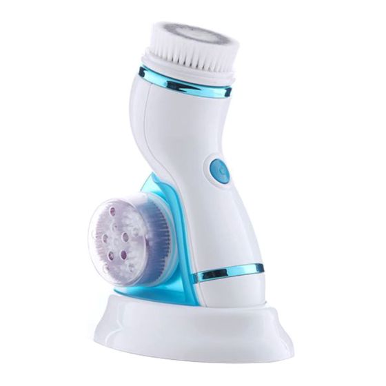 Cnaier Multi-Functional Facial Cleaning Brush - White and Blue