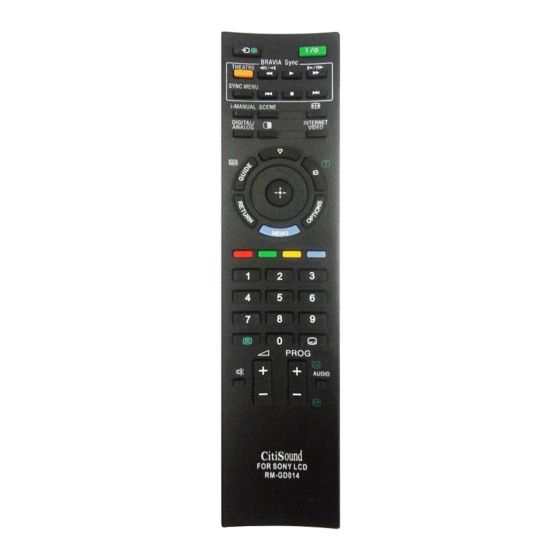 Remote Control for Sony TV - Black