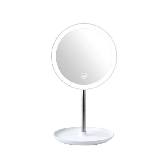 LED Makeup Table Lamp Mirror - White