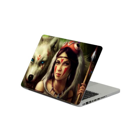 Girl Spear Printed Laptop Sticker 15.6 inch
