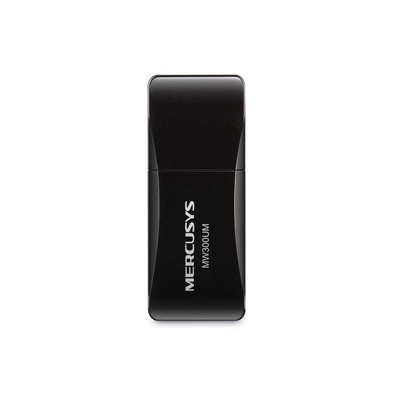 محول USB ميركوسيز ميني لاسلكي، 300 ميجا بت، اسود - MW300UM