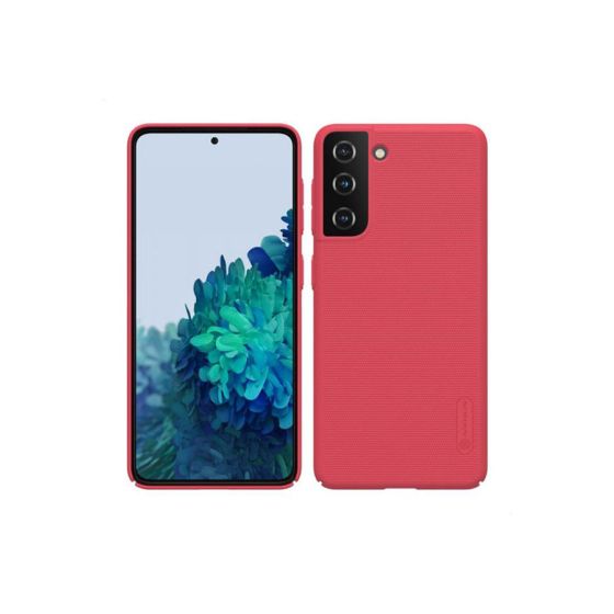 Nilkin Super forsted Shield Back Cover for Samsung Galaxy S21 - Bright Red