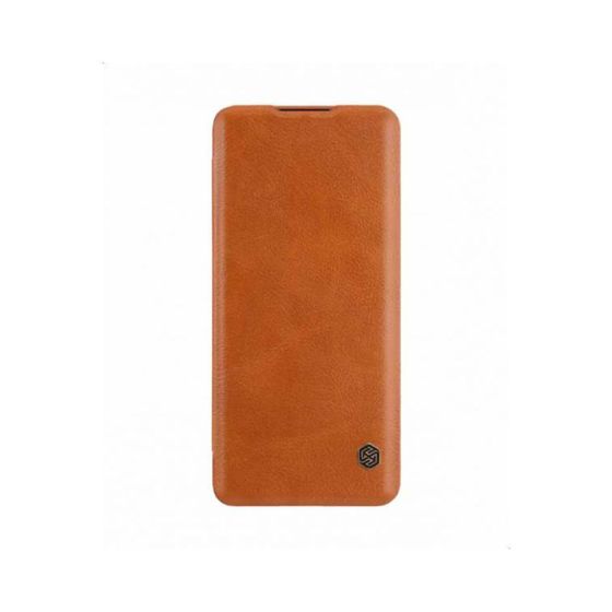 Nilkin Qin Leather Flip Cover for Huawei P40 Pro Plus - Brown