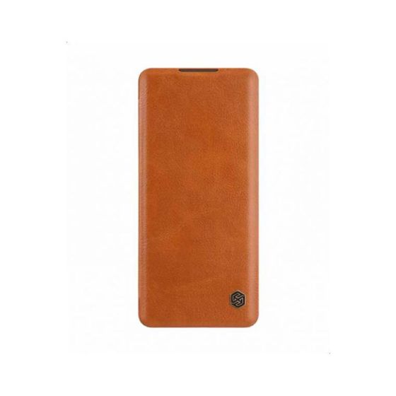 Nilkin Qin Leather Flip Cover for Honor 30 Pro and 30 Pro Plus - Brown