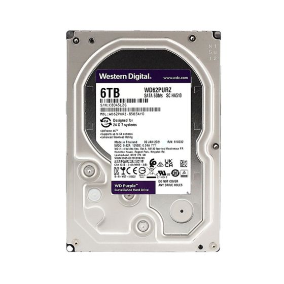 Western Digital Internal Hard Drive, 6TB- WD62PURZ