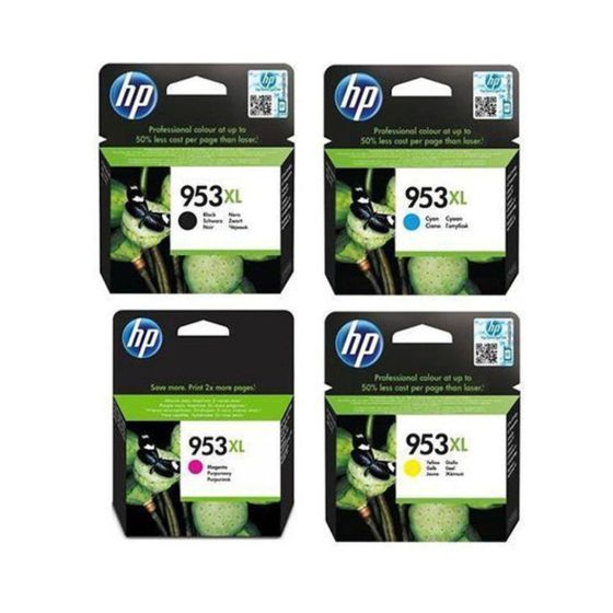 HP Set of Multicolor Ink Cartridges, Pack of 4 - 953XL