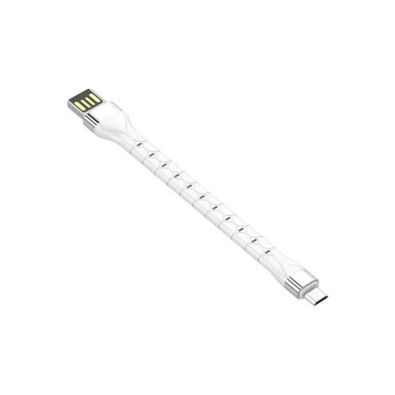 Ldnio Micro USB Bracelet Data Cable, 15 Cm, White - LS50