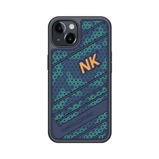 Nilkin Striker Back Cover for iPhone 13 - Blue and Green