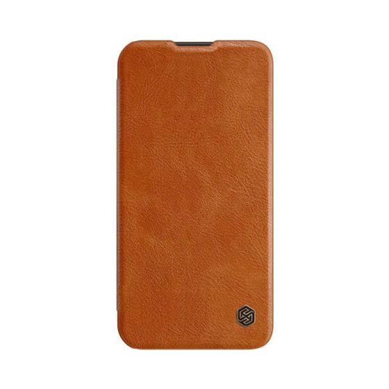 Nilkin Qin Flip Cover for iPhone 13 - Brown