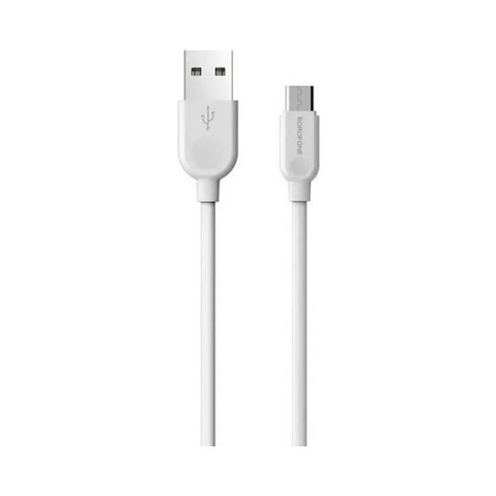 Borofone Micro USB Charging Cable, 2M, White - BX14
