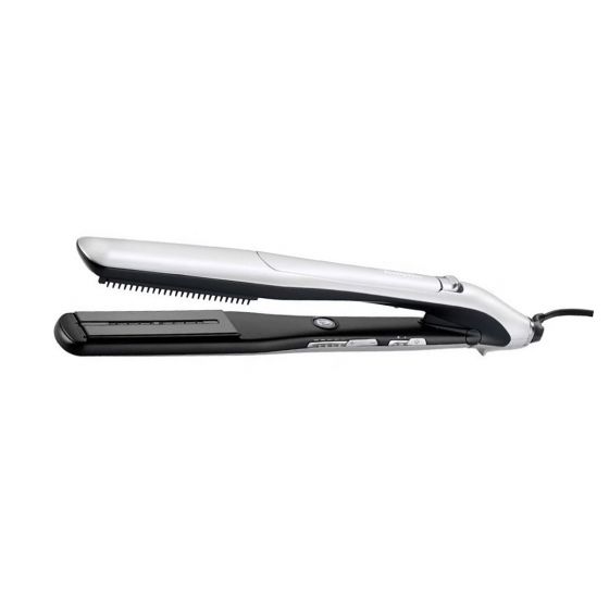 BaByliss Steam Lustre Ceramic Hair Straightener, 170C-210C Degrees, Silver - ST595SDE