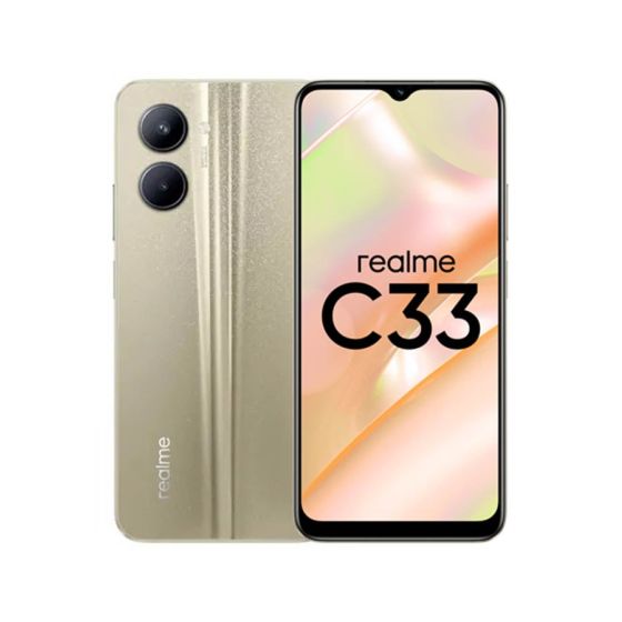 ريلمي C33 بشريحتين، 64 جيجا، رام 4 جيجا، شبكة 4G LTE - ذهبي بدون ضمان