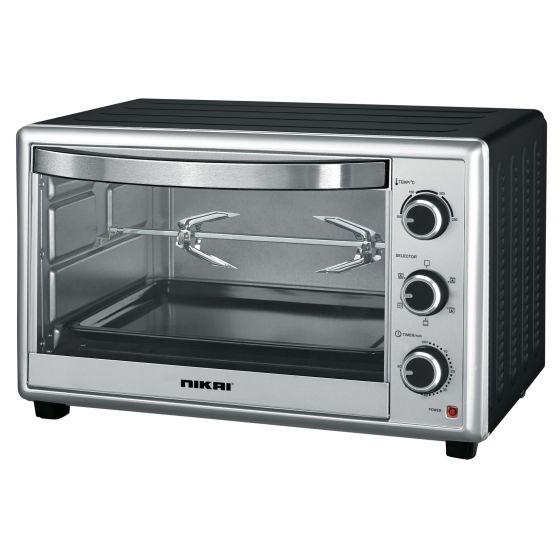 Nikai Electric Oven, 42 Liters, 1500 Watt, Silver/Black - NET42RC