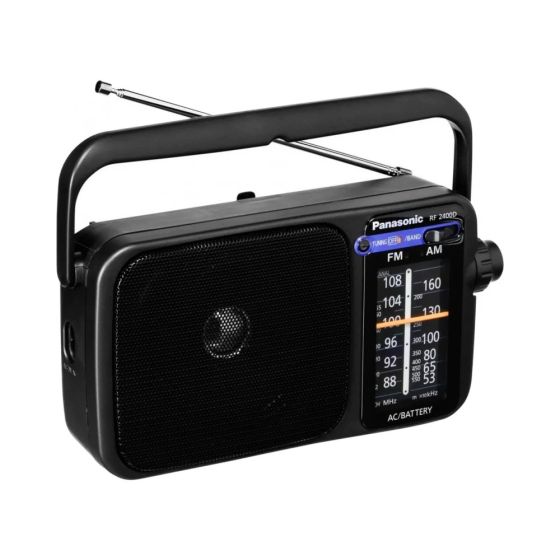 Panasonic FM-AM Portable Radio, Black - RF-2400D