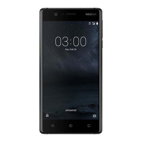 Nokia 3 2017 Dual Sim, 16 GB, 4G, LTE - Black