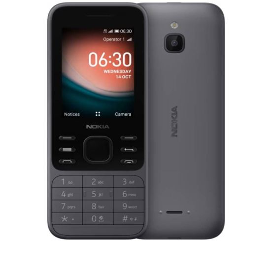 Nokia 6300 Dual SIM, 4GB, 512MB RAM, 4G LTE- Light Charcoal