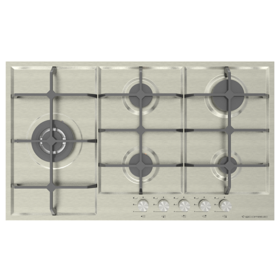 Ecomatic Gas Built-In Hob, 5 Burners, Inox- NS913C