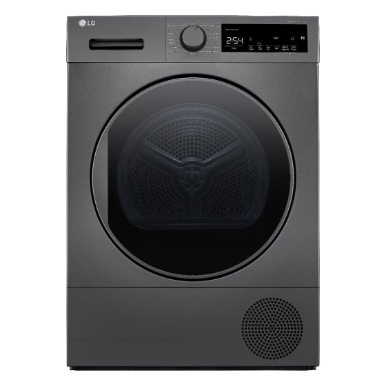 LG Front Load Condenser Dryer, 8 Kg, Dark Silver- RH80T2SP7RM