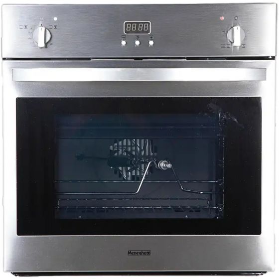 Meneghetti Built-in Gas Oven, With Grill, 60Cm, 58 Liters, Silver - OMGG D65 C T LI