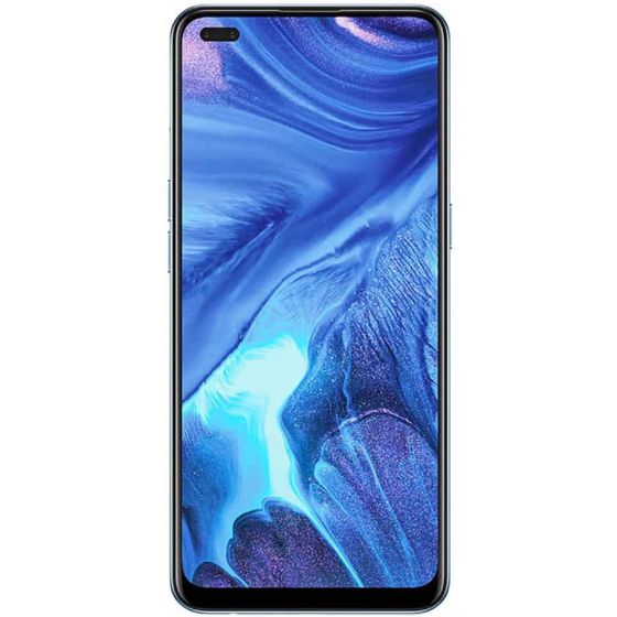 Oppo Reno4 Dual Sim, 128GB, 4G LTE - Galactic Blue with Oppo Smart Watch, 41mm - Black