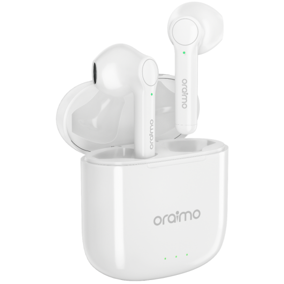 Oraimo FreePods 2 Wireless Earphones with Microphone, White - OEB-E94D