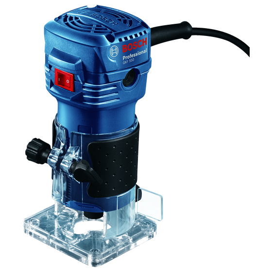 Bosch Professional Palm Router, 550 Watt, Multi Color, GKF 550 - with Free Gift