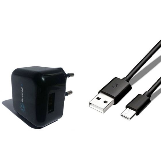 Passion 4 Home Charger With Micro USB Cable, Black - Pass1021