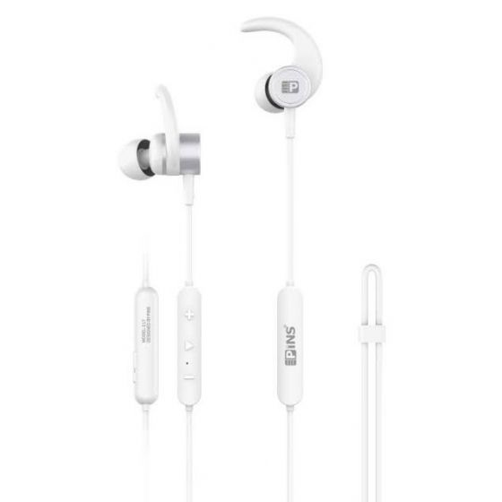 Pins E17 Sport Wireless In-ear Earphones with Microphone - White