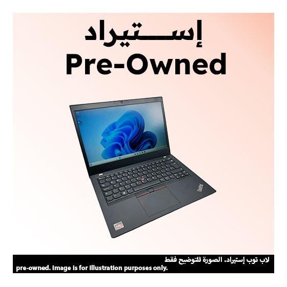 Lenovo Thinkpad L 14 Laptop, AMD Ryzen 3 Pro 4450U, 128GB SSD, 8GB RAM, 14 Inch, FHD, AMD Radeon Graphics, Windows 11 Pro - Black (Pre-owned), Grade B, 3 Months Warranty